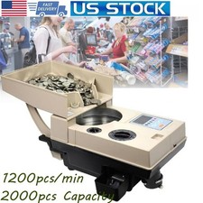 Coin Sort Machine Electronic Coin Counter with Smart Control Panel 1200Coins/Min