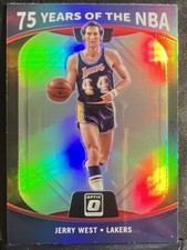 Jerry West 2021-22 Prizm 75 Years Of The NBA Optic Prizm Card No. 40 Lakers