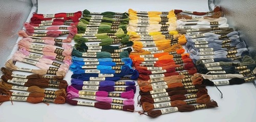Vtg Lot Of DMC 6 Strand Floss 101 Skeins Many Colors