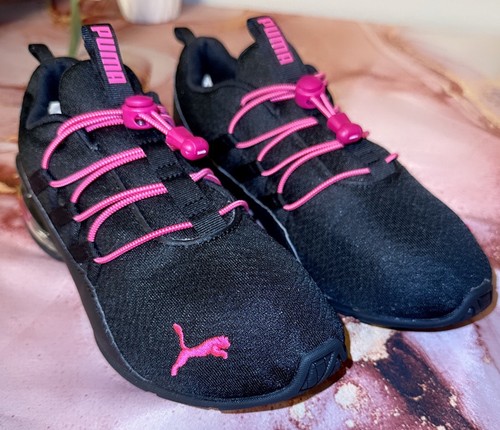 H🖤PUMA Women's Size 10 Riaze Prowl Rainbow Sneakers Black Pink Soft Shoes