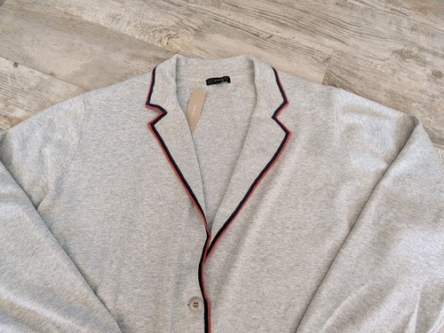 Neu mit Etikett J. Crew Damen Boyfriend Pullover Blazer mit Kontrastbesatz Gr. 3X grau NEU - Bild 3 von 17