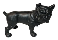 Vintage Cast Iron English Bull Dog Coin Bank/Doorstop Black Hubley?