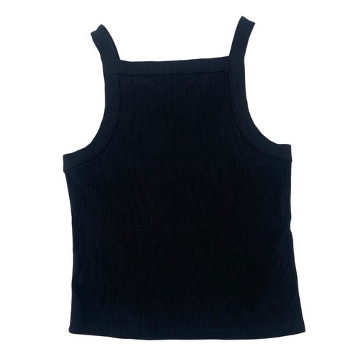 J. Crew Women’s Size M Black Vintage Rib Wide Strap Tank Top Style BY425