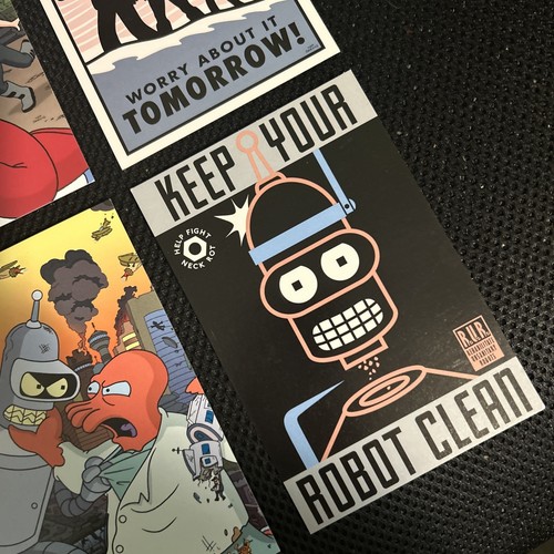 Set Of 4 Futurama Promotional Postcards size 6 x 4 Fox Studios New - Picture 5 of 6