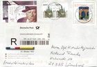 MiNr USo 82 + additional franking MiNr 2222 + 2x 2381 RECO registered letter insert 2005