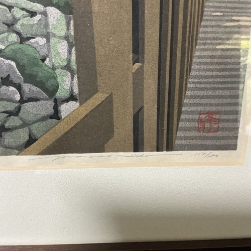 Masao Ido "Ancient Village: Hasedera" Woodblock Printing Signed Framed 1990 - Picture 5 of 10