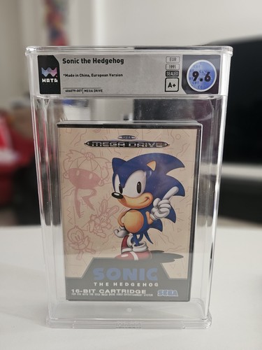 SONIC the Hedgehog Megadrive- Wata 9.6 A+ Sealed PAL Graded - Picture 1 of 3