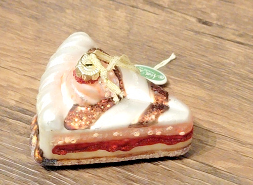 North Pole Trading Co. 2012 mundgeblasene Glasscheibe Kuchen Torte HolidayTree Ornament - Bild 6 von 10
