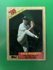 1987 Topps Tiffany Dave Righetti RB New York Yankees #5