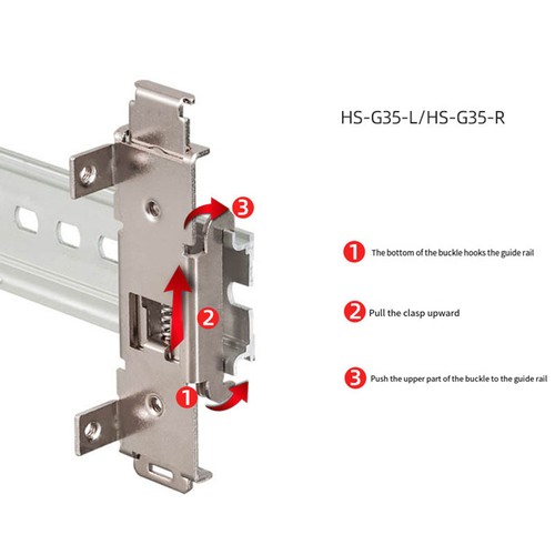 35mm 5pcs Buckle Steel Plate Nickel-plated Mounting Bracket DIN Rail Bracket - Picture 3 of 12