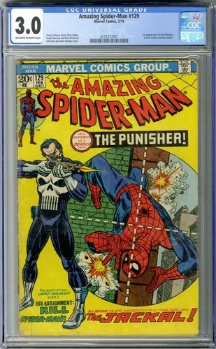 AMAZING SPIDER-MAN #129 (1974) CGC 3.0 OW WHITE PAGES 1ST APPEARANCE PUNISHER