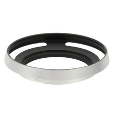 46mm Lens Hood, Universal Metal Thin Hollow Screw-in Vented Lens Hood, Silver