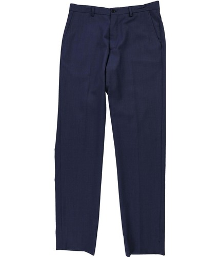 Armani Mens Textured Dress Pants Slacks, Blue, Medium