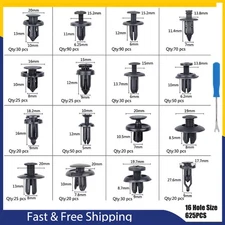625PCS Body Car for Clips Hole Rivets Retainer Fender Plastic Push Pin Fastener