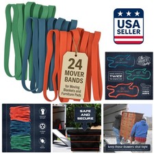 Durable 24 Pack Extra-Large Rubber Bands - Perfect for Safe Moving Operations
