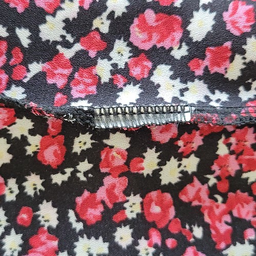 Jon & Anna Contemporary Floral Print Black Tie Top Ruffled Sleeve Women's Size L - Picture 13 of 13