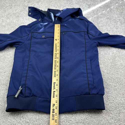 Baubax Womens Bomber 2.0 Travel Jacket Blue Size Small Water Resistant Hood - Picture 9 of 9