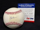 YOGI BERRA NEW YORK YANKEES SIGNED AUTOGRAPH MLB BASEBALL PSA/DNA 74445
