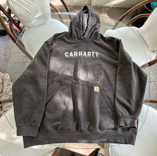 CARHARTT Men's Rain Defender Loose Fit Midweight Logo Graphic Hoodie SZ 3XL