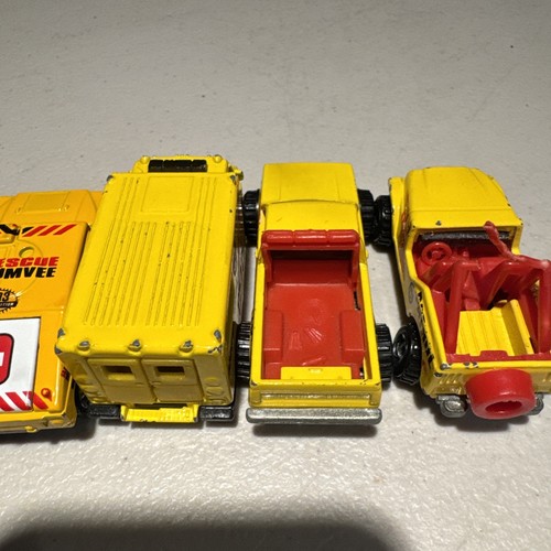 Lot Of 4 Rescue Vehicles Hot Wheels Match Box 1:64 Scale Yellow Life Gaurd - Picture 7 of 12