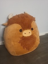 Kellytoy Squishmallow Dunkie Highland Cow Plush Stuffed Animal Toy 12" 🐄