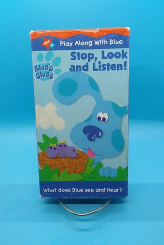 Blue's Clues - Stop, Look and Listen! (VHS, 2000) Nick Jr Nickelodeon Steve Film