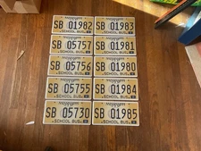 Mississippi License Plates Lot Of 10 School Bus 2019 Base