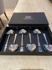 The Just Slate Company - Set of 6 Heart Tea Spoons- Tabletop Collection