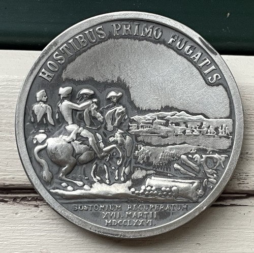 ✅5 monedas de peltre de las primeras medallas de Estados Unidos Lee, Howard, Gates, Morgan, Washington - Imagen 15 de 18