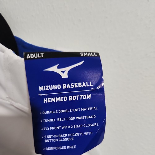 Mizuno Adult Small Flat Front Reg Fit Polyester Prospect White Baseball Pants - Picture 4 of 7