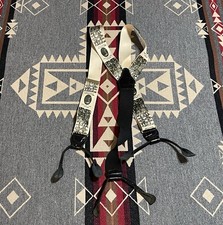 Music Button Suspenders Leather Y-Back 1.5 Instrument Theme T41