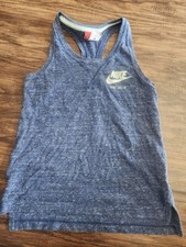 Nike Youth Medium Blue Sleeveless Tank Top Lightweight Activewear Racerback