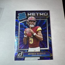 2024 Donruss Football Jayden Daniels Rated Rookie Retro Fireworks SP Commanders