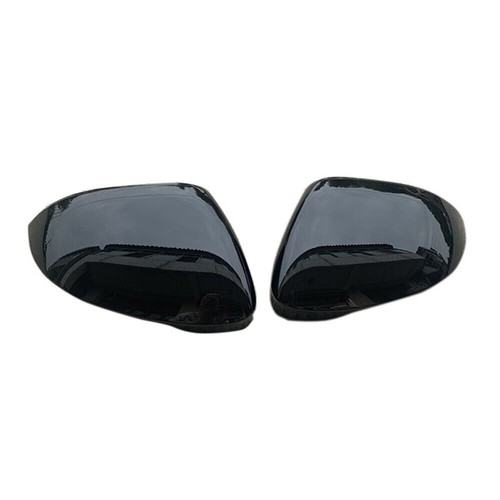 Fits VW Golf 8 MK8 8R R-line GTI W/ Lane Assist Glossy Black Mirror Cover Caps - Picture 9 of 11
