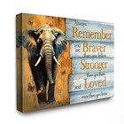 Motivational Elephant Canvas Wall Art Elephant Painting Wall Decor Framed Ins...