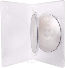 Super Clear Triple 3-Discs DVD Cases in 14mm Standard Thickness with Inner Tr...
