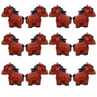 12 Pcs Chinese New Year Horse Decorations Mini Animal Cake Toppers