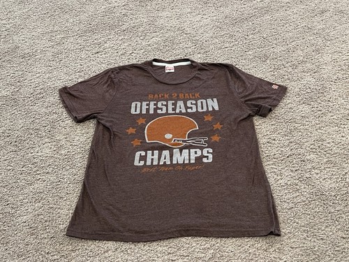 Homage T Shirt Cleveland Browns Back to Back Offseason Champs Adult Large