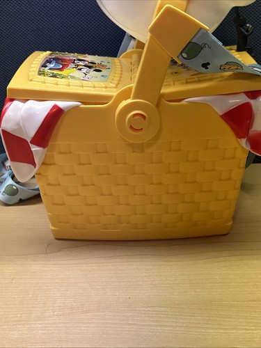 DISNEYLAND TOON TOWN CESTINO DA PICNIC CON MANICO GUANTO TOPOLINO ~ NUOVO secchiello popcorn - Foto 10 di 15