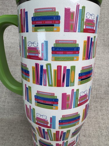 Swig Life "Book Club" 40 Unzen Mega Tasse Neu Ohne Etikett Grün Multi Bücherwurm - Bild 3 von 5