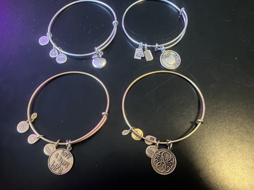 Alex and Ani -Lot of 4 bracelets Teacher Apple Charms