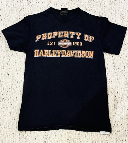Harley Davidson Orlando Men's Short Sleeve Black TShirt, Property Of Size Small - Picture 1 of 3