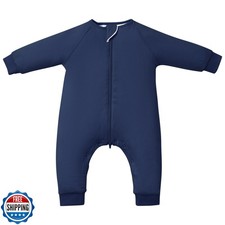 TOTBASIC Toddler Sleep Sack with Feet 1.0 TOG, Premium Soft Long Sleeve Sleep