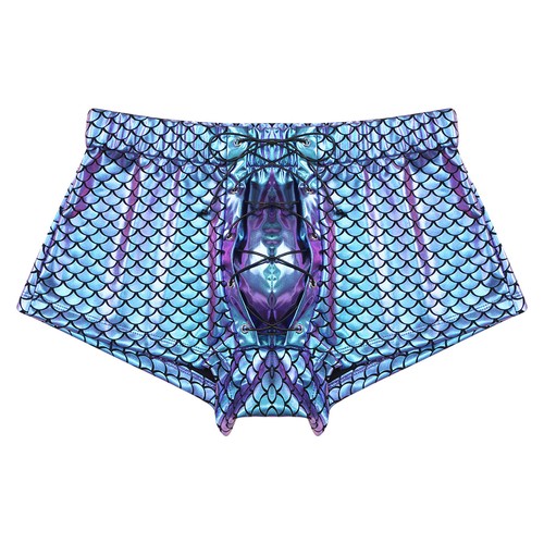 Men Bottoms Dance Underwear Carnival Shorts Mermaid Halloween Panties Clubwear - Picture 14 of 38