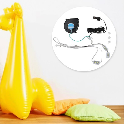 1 Juego Ventilador 12V 0.5A Motor Soplador con 3 LED Luz, para Jardín Patio Decoración Inflable - Imagen 7 de 62
