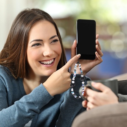 Perlenherz Telefon Charme Telefon Lanyard Armband Handy Kettenband für Frauen - Zdjęcie 8 z 12