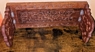 Vintage Hand Carved Wood Bookends Expanding Foldable Wooden Book Ends Rack Shelf