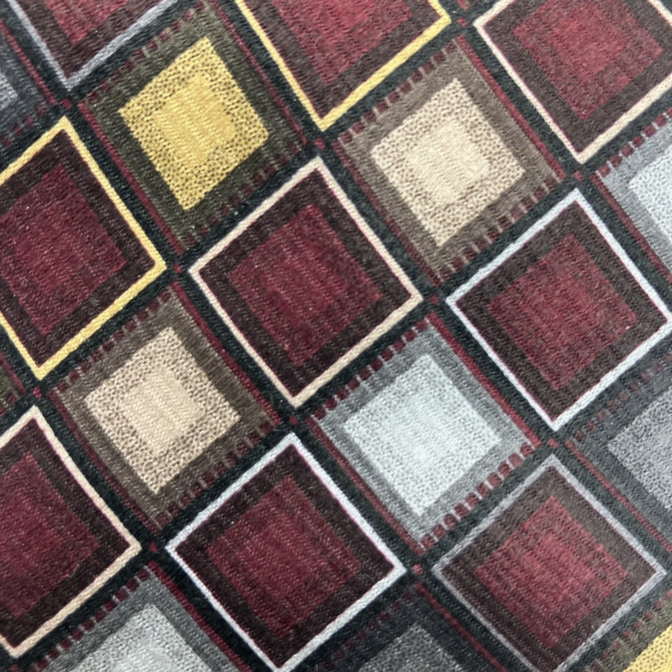 "Corbata geométrica roja John Blair para hombre - larga 4""x61""" Foto 2 de 4