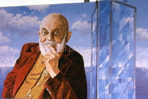 ANSEL ADAMS MEMORY Found 35mm SLIDE 80s Photo LOS ANGELES STREET ART  56 LA 91 T