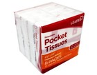LEADER 2-Ply Facial Tissues Pocket Packs, Travel Size Resealable 40 Packs of 15